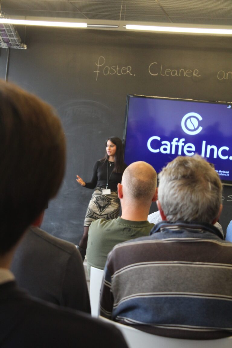 Opening Caffe Inc. demofabriek voor koffiedik bij Prodock Amsterdam